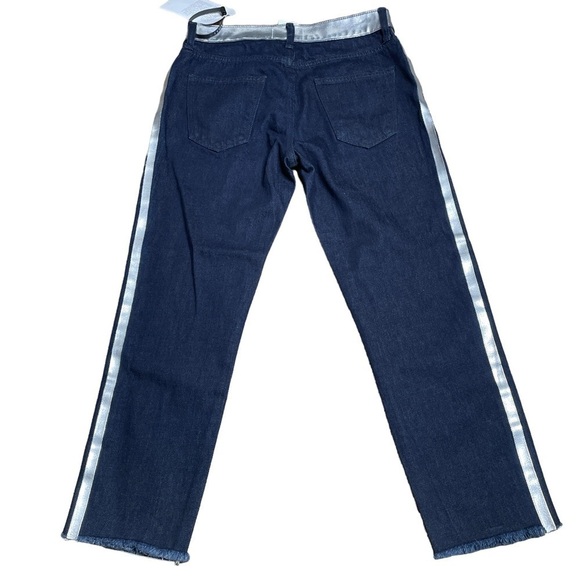 Current/Elliott cropped jeans with silver stripe NWT 25 - Picture 2 of 8